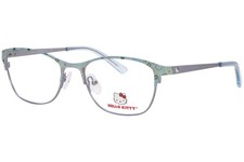 Hello Kitty HK384-2 Eyeglasses Youth Kids Girl's Blue Full Rim Oval Shape 50mm