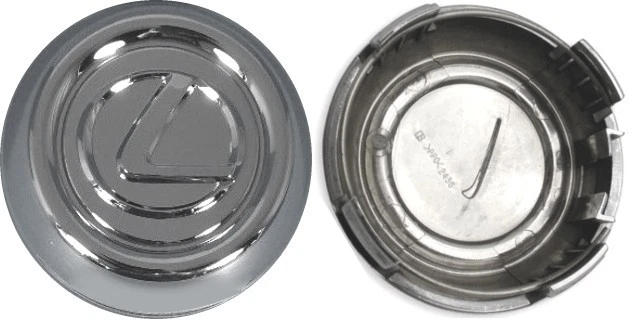 Genuine OEM Lexus GS300 GS400 GS430 2436 CHROME Wheel Center Caps 2.5" - Image 3 of 3