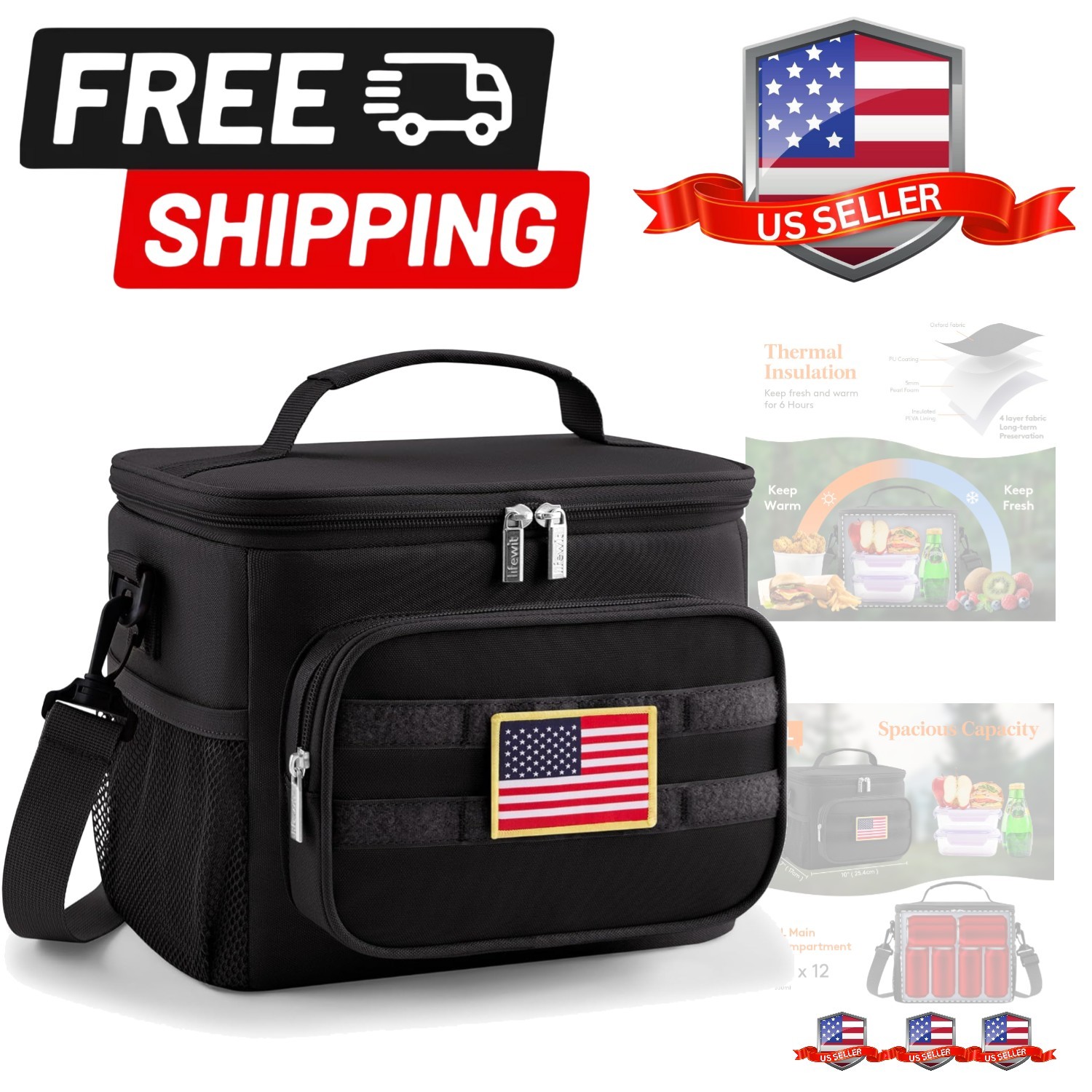 For Men, Insulated Lunch Bag Adult, Heavy Duty Large Lunch..