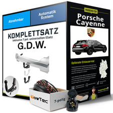 Für PORSCHE Cayenne Typ 9PA,955 Anhängerkupplung abnehmbar +eSatz 7pol uni 02-10