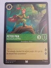 Disney Lorcana Wilds Unknown Peter Pan Searching Far And Wide 81/204