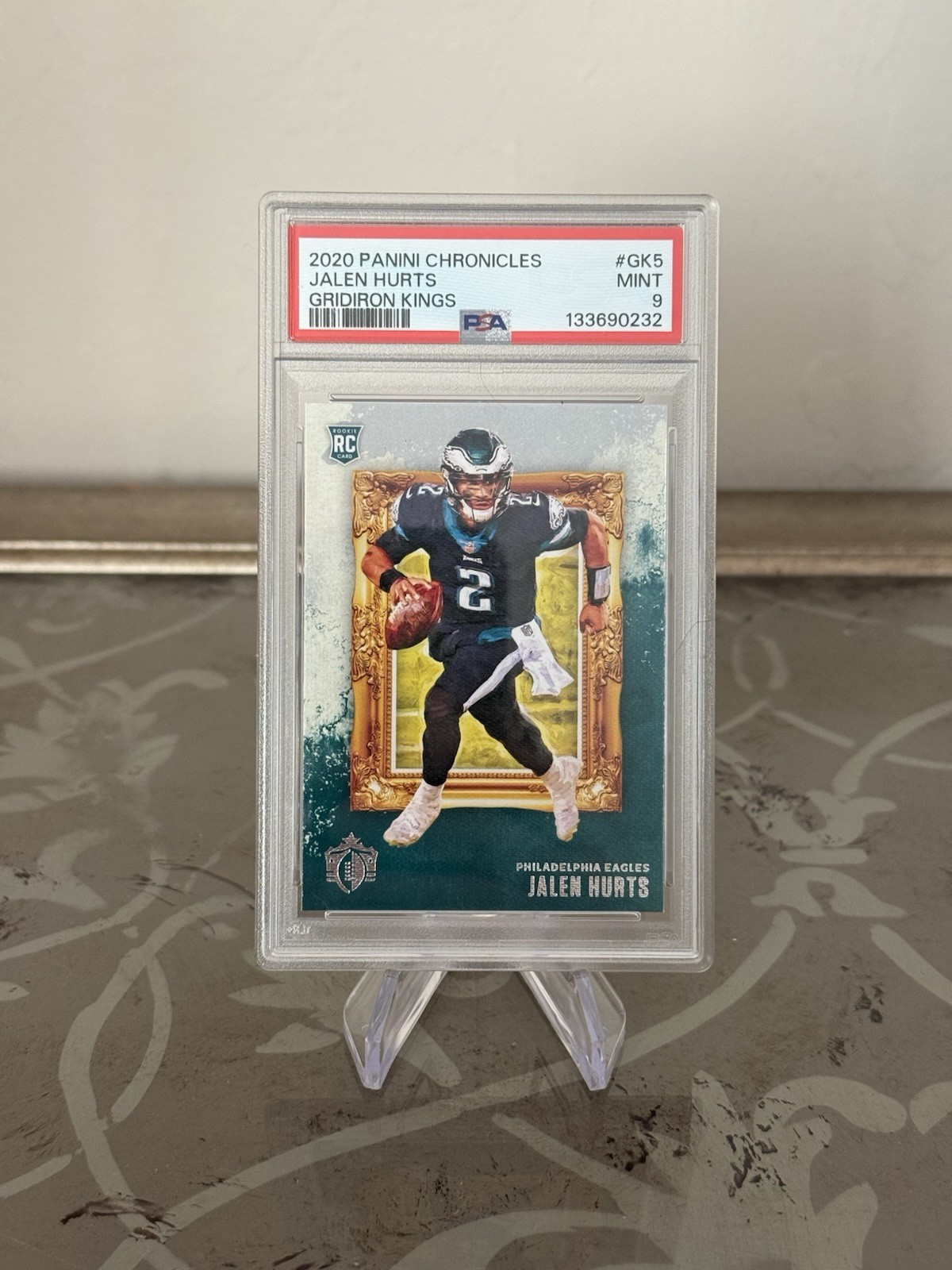 2020 Panini Chronicles Gridiron Kings Jalen Hurts Rookie PSA 9 Philadelphia