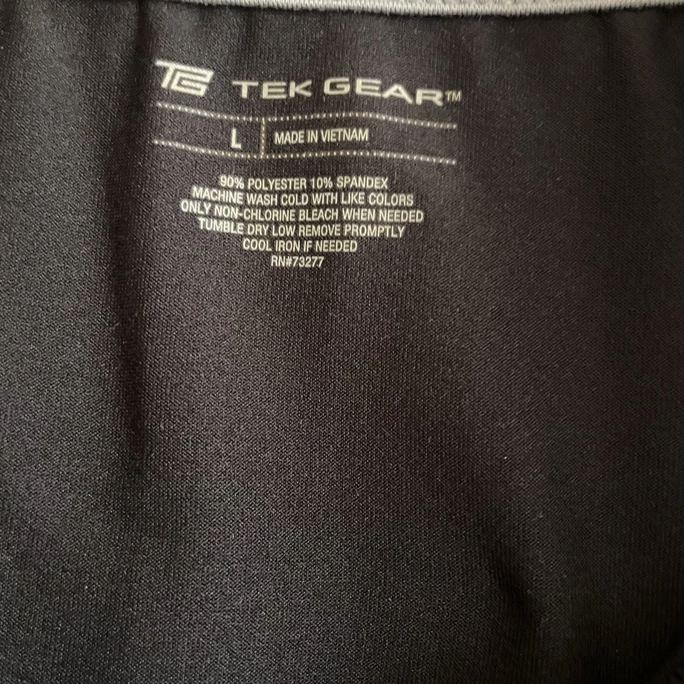 Pullover TEK GEAR 1/4 Cremallera Mujer L Negro/Gris Aire Libre Atlético Agujeros para Pulgares Foto 3 de 4