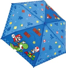 Super Mario Folding Umbrella 53cm Hand Opening Blue