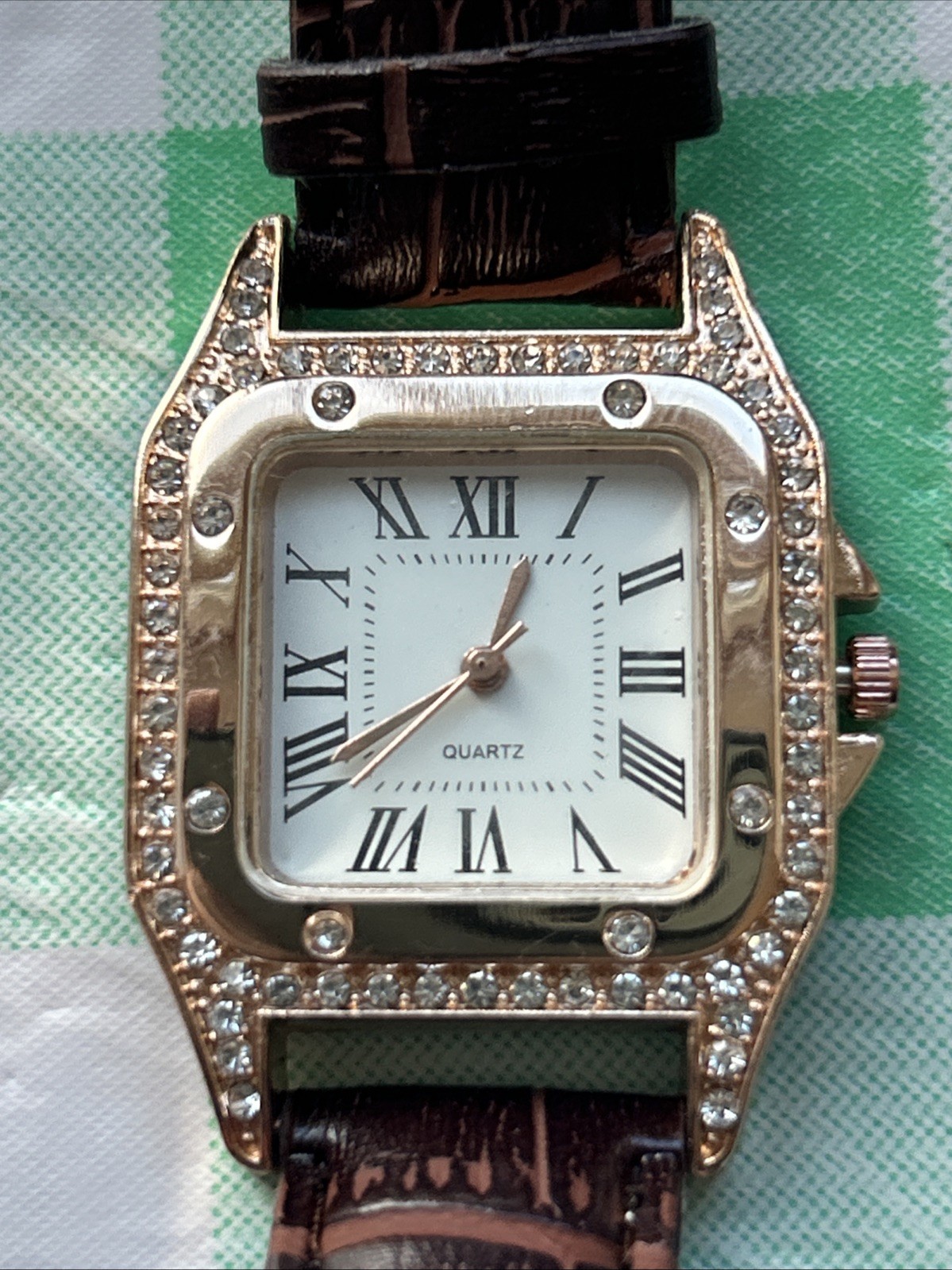 Rose Gold Tone Brown Band Women’s Quartz Watch