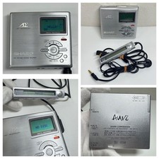 SHARP MD-DR7 Silver Mini Disco Walkman Registratore Controlla solo energia