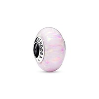 Pandora Charm Damen Schillerndes Opal Rosafarben Silber 791691C03
