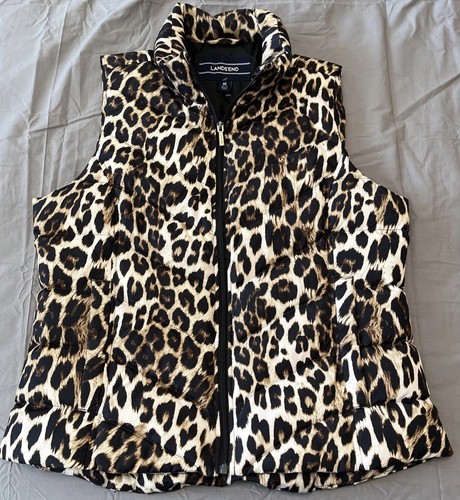 Land’s End gefütterte Damenweste Gepard Tiermotiv Größe Medium gebraucht, in einwandfreiem Zustand - Bild 1 von 9