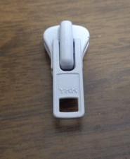  8V White Heavy Duty YKK Slider new style for Vislon molded plastic zipper