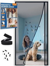 Magnetic Screen Door PET Mesh Left or Right Opening Durable  Easy to Install