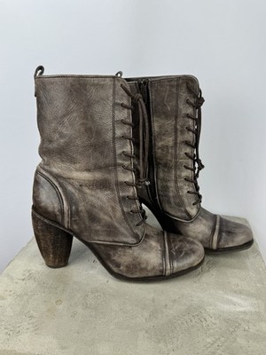 Allsaints Avant Garde Leder Schnürstiefeletten Halbhohe Schuhe Größe US 7 / E...