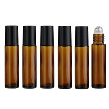 10ml Roller Bottles for Essential Oils, 6Pcs Glass Roll on Bottles, Refillable