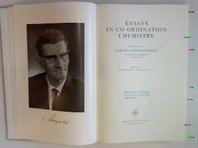 Essays on coordination chemistry: dedicated to Gerold Schwarzenbach on his 60th