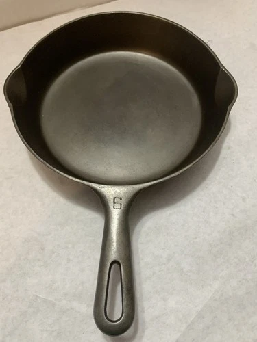 Vintage Refurbished Griswold Small Logo #6 Cast Iron Skillet