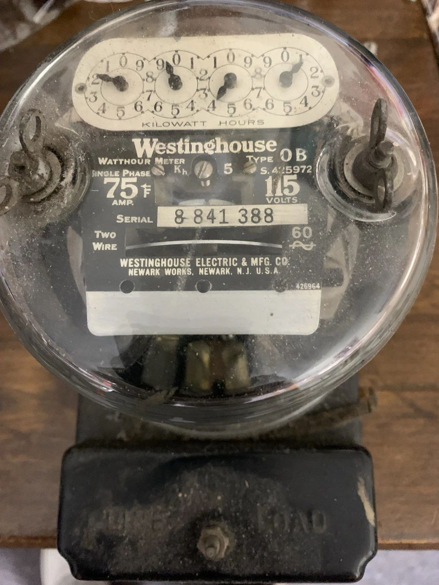 Wattmètre Westinghouse Type CB-F – 2400 PSI 6000/5A 720/120V – Occasion – États-Unis