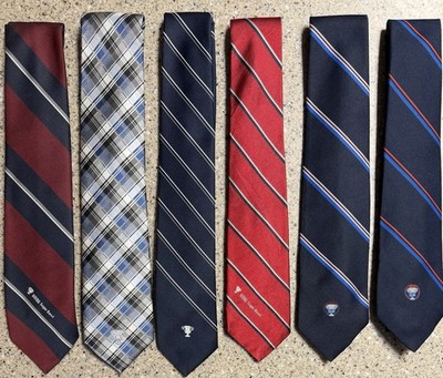 Sugar Bowl 6 Assorted Ties NeckTies Ellen Macomber Wembley USF&G New Orleans La