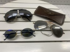 Vintage Sunglasses Lot Rockglas Army Air Force Aviator Magnum Mens and Case