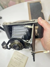 Kodak No. 2A Folding Autographic Brownie Roll Film Camera, Manual & Box