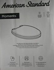 American standard moments round front toilet seat White Easy Clean Slow NEW