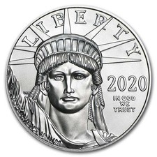 2020 1 oz American Platinum Eagle BU 2337.57 per troy oz