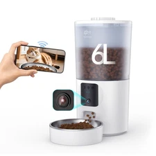 Automatic Cat Feeder with 1080P Camera, Two-Way Audio, APP Timed Auto Control...
