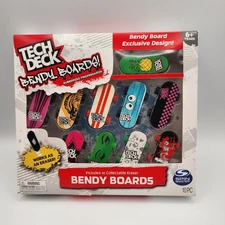 Tech Deck Bendy Boards 10-Pack Rubberized Fingerboards Erasers