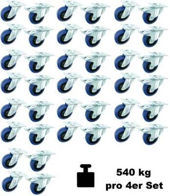 10 Sets ECO 100 mm Rollen Bremse BLUE WHEEL WHEELS Transportrollen Lenkrollen SL