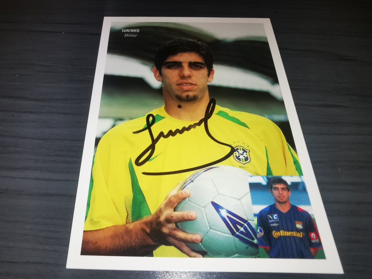 Juninho hand signed Brazil Club autograph card | eBay