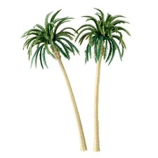 10Pcs 6.29" Model Coconut Palm Tree Landscape Park Train Railroad Scenery & Tree