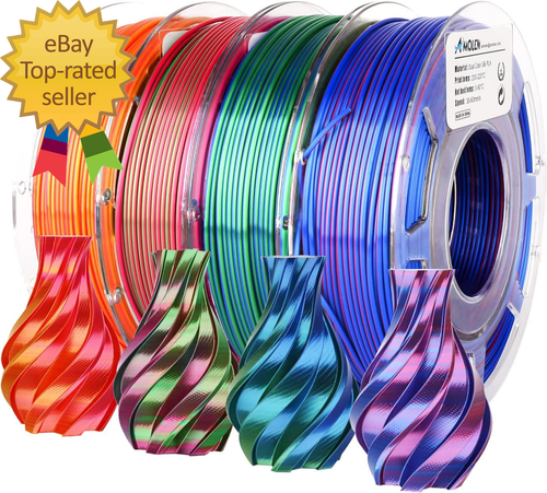 3D Printer Filament Bundle, PLA Filament 1.75Mm, Dual Color Filament, Silk Red G