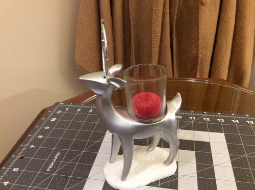 YANKEE CANDLE VOTIVE OR TEA LIGHT HOLDER SILVER REINDEER  #1567013 - Picture 7 of 14