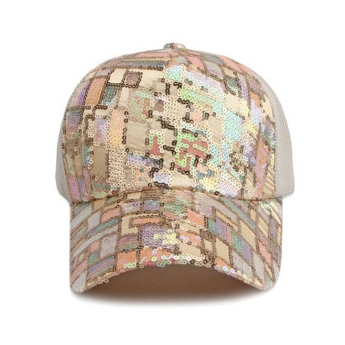 Mujeres Niñas Brillo Lentejuelas Gorra de Béisbol Malla Ajustable Camionero Sombrero Exterior - Imagen 10 de 15