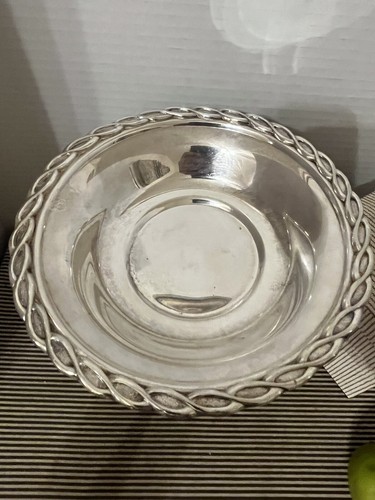 Grand Bol à Punch En Métal Argenté Par Sheridan Taunton Silversmiths - Occasion, Avec Coupe, état Fonctionnel