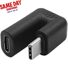Durable Type C USB Male to USB-C Female Data Charger Adapter U Shape Angled 