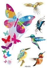 tattoos for girls glitter sparkle temporary tattoo 3D butterfly birds