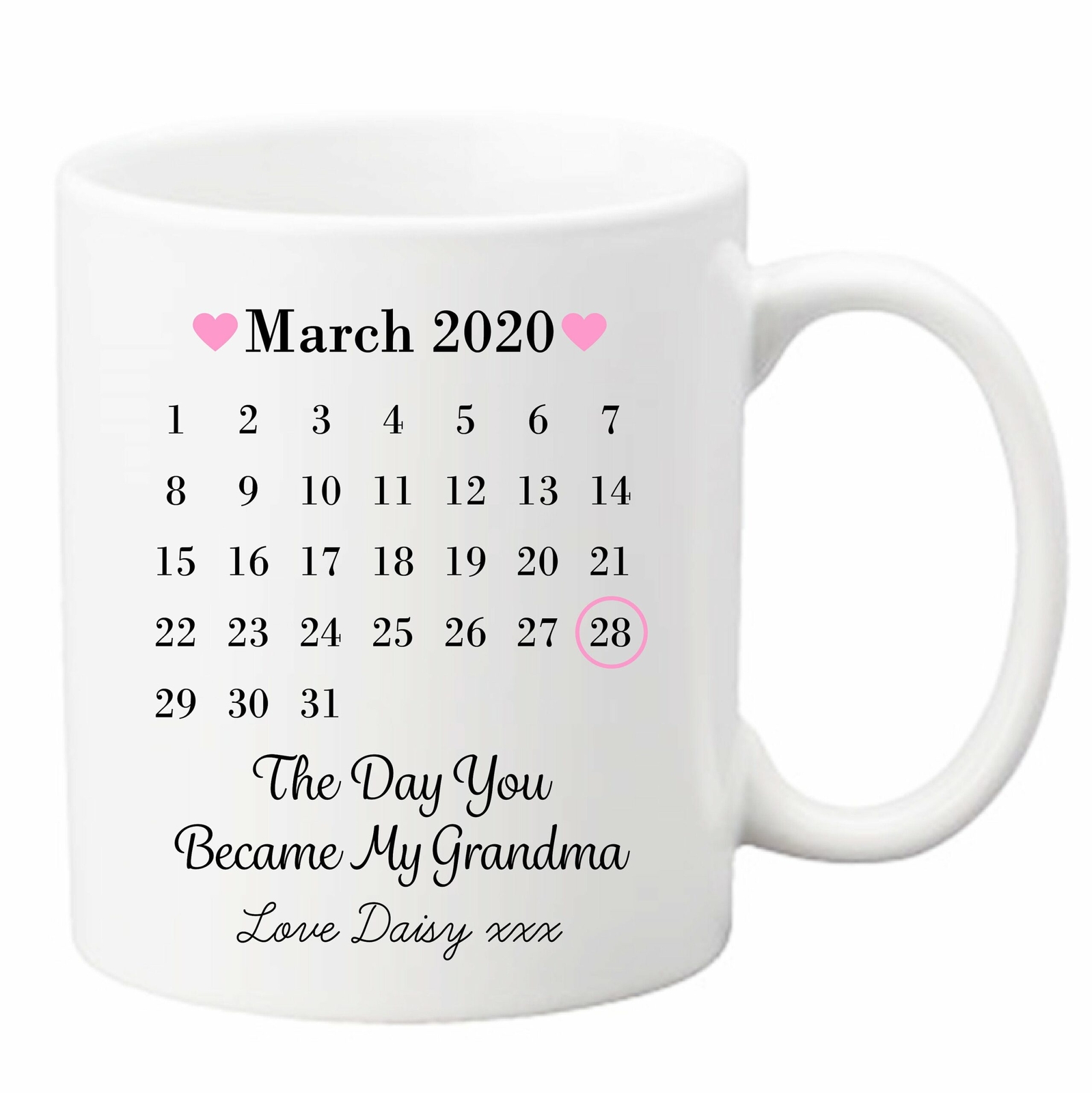 Personalised Sentimental The Day You Became My Grandma Ceramic Mug Cup