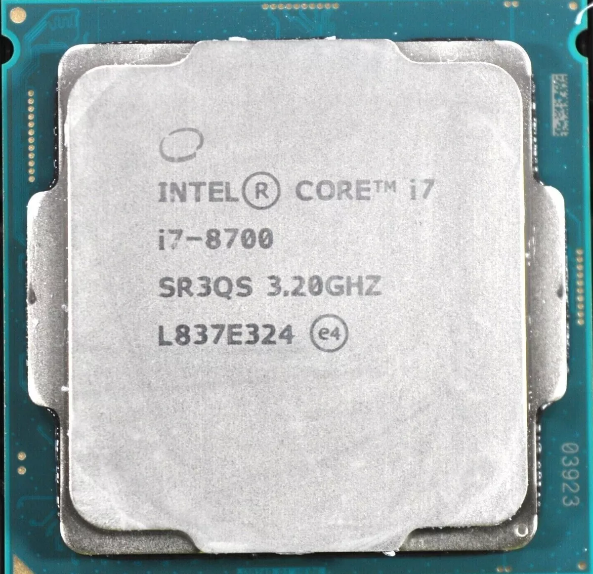 Intel Core i7-8700 8th Gen 3.2 GHz 12MB cache Processor TESTED SR3QS(I7 8700 )
