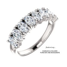 2.00 CARAT OVAL FOREVER ONE DEF CHARLES & COLVARD BAND IN 14K GOLD