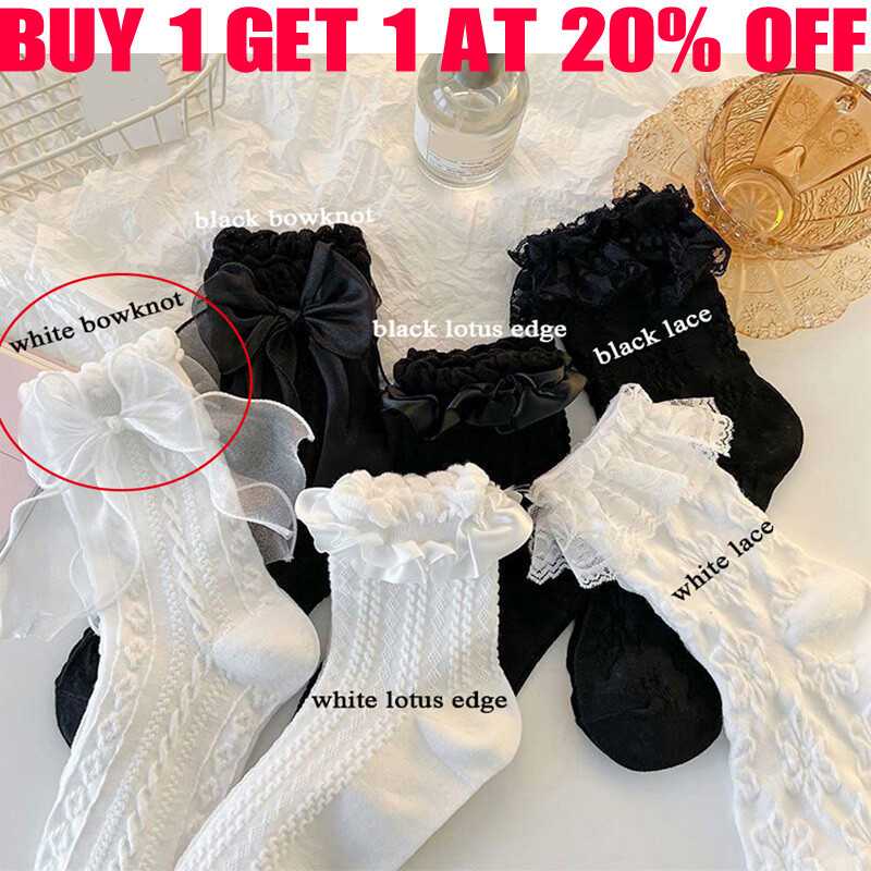 SAOLA Calze di pizzo calze tubo medio calze Lolita calzini soli ?