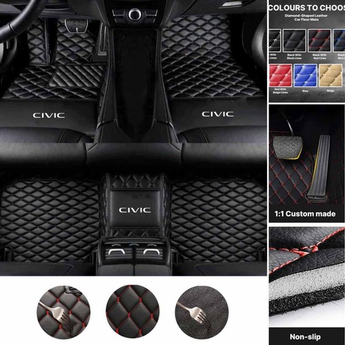 Alfombrillas de coche de lujo impermeables alfombras personalizadas para Honda Civic 1995-2025 - Imagen 34 de 43