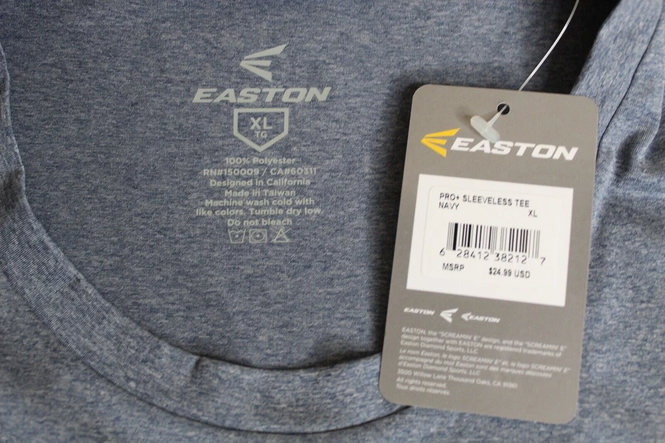 Women's Easton Pro+ Sleeveless Tee, Navy, XL, New - Image 3 of 3
