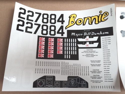 Top Flite P-47D Thunderbolt Razorback 60 RC Model Airplane OEM Decals P476D01 - Picture 4 of 5