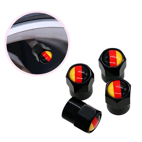 4pcs Germany Flag Motorcycle Car Tyre Tire Valve Caps Air Valve Stem Dust Caps - Picture 8 of 16