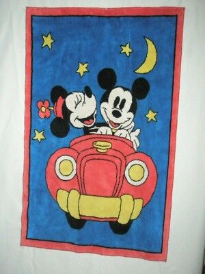 Vintage Mickey Mouse Rug   Mickey and Minnie Starlight Cruise Mickey Floor Mat