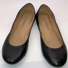 Lucky Brand Black Ballet Flats Sz 8 Slip On Shoes PO