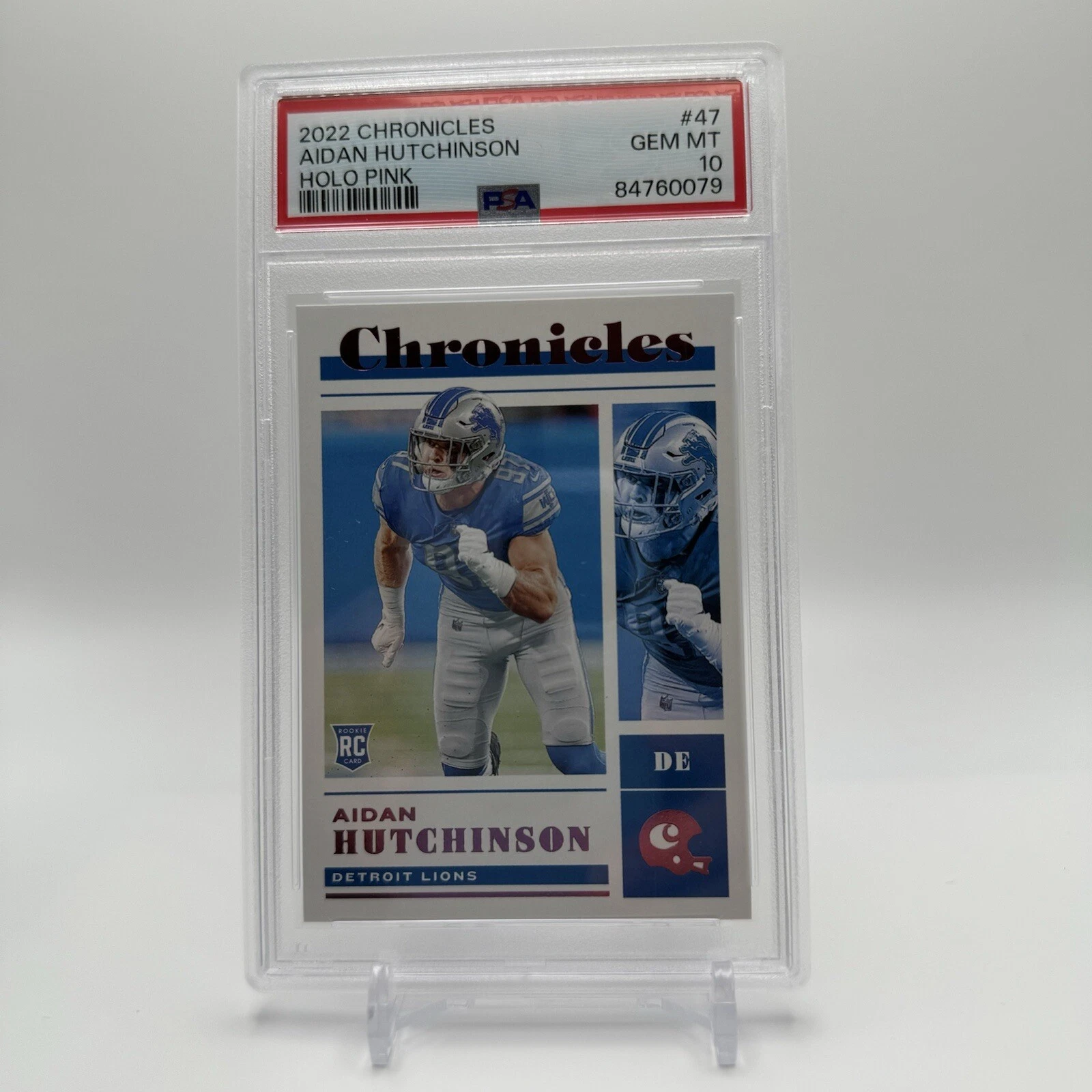 Aidan Hutchinson Panini Chronicles #47 Holo Pink