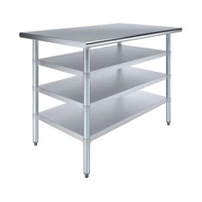30 in. x 48 in. Stainless Steel Table With Three Undershelves