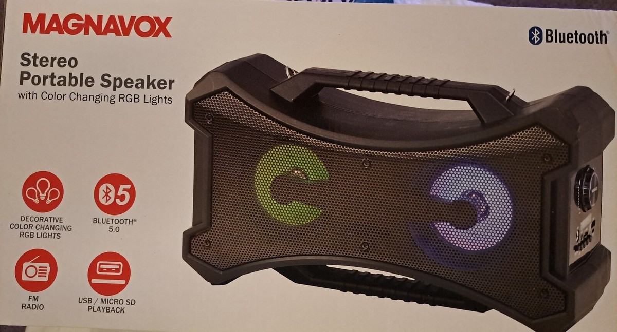 Waterproof Speaker Magnavox Stereo Speaker With Color Changing