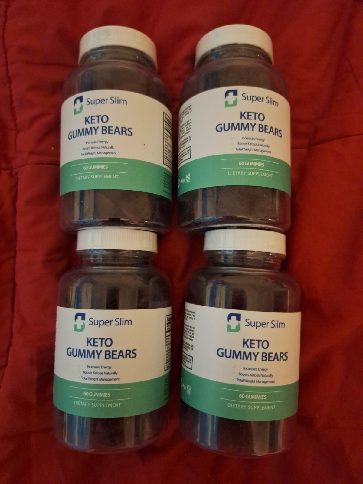 Lot Of 4 Super Slim Keto Gummies Super Slim Keto ACV Gummy Bears (60