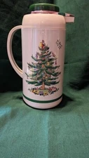 SPODE CHRSTMAS TREE PATTERN THERMAL CAFE DISPENSER VG   USED COND
